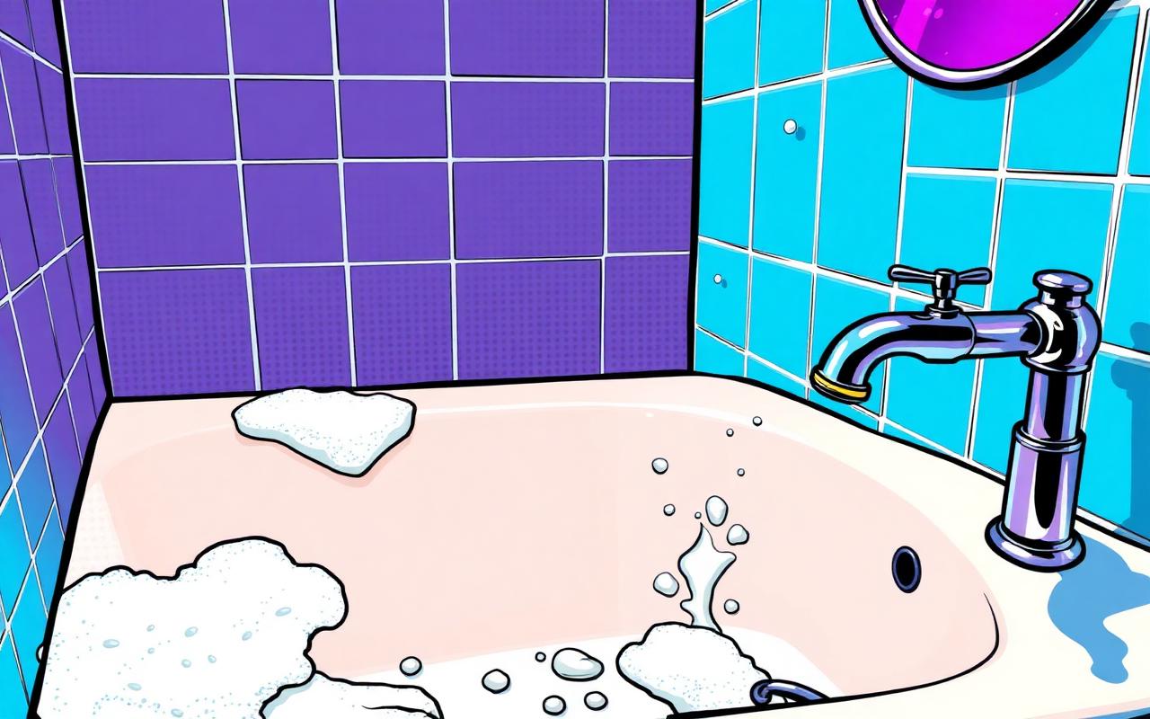 Bathroom blitz comic scene
